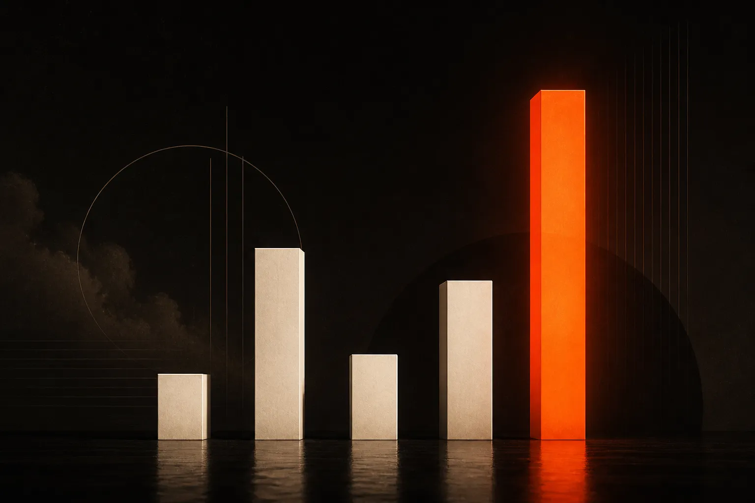 Monétiser son site : cinq barres de revenus dont une seule, orange, domine largement les autres